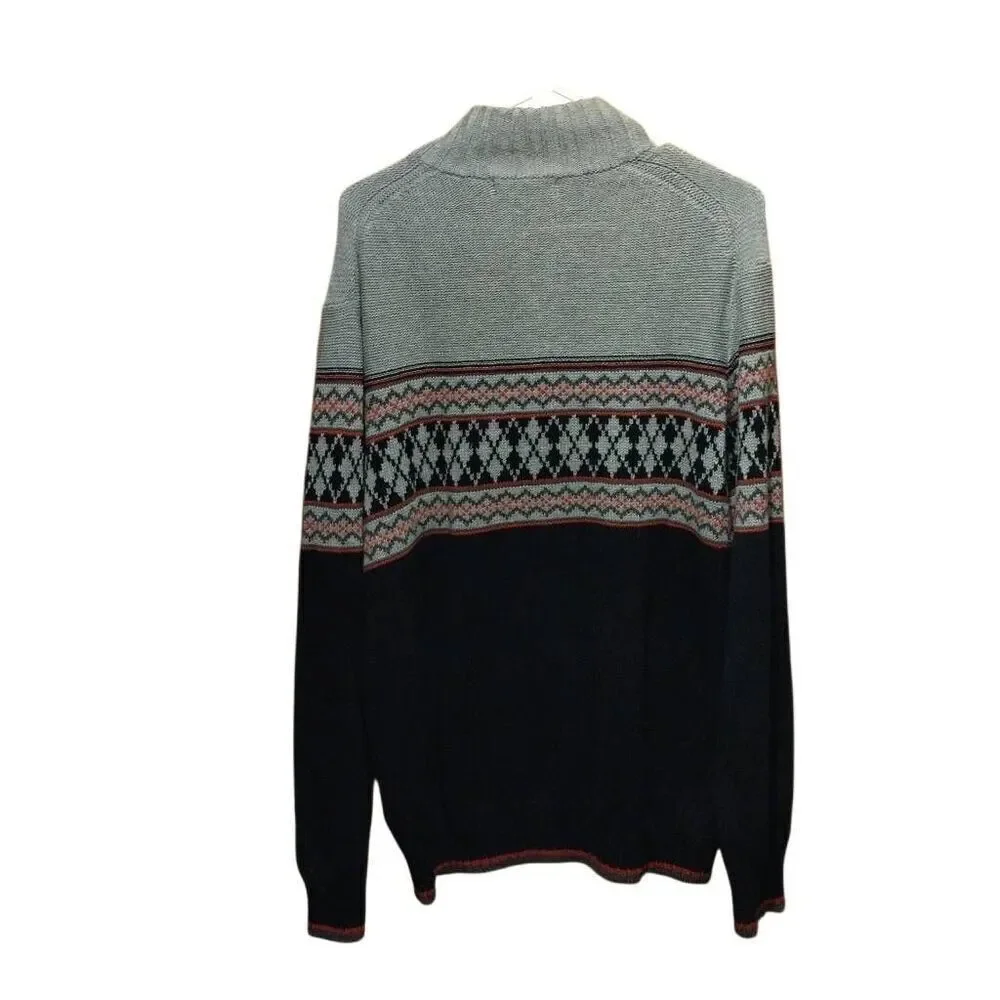 G.H. Bass Sweater Men's Large 100% Cotton Nordic Excellent Condition
